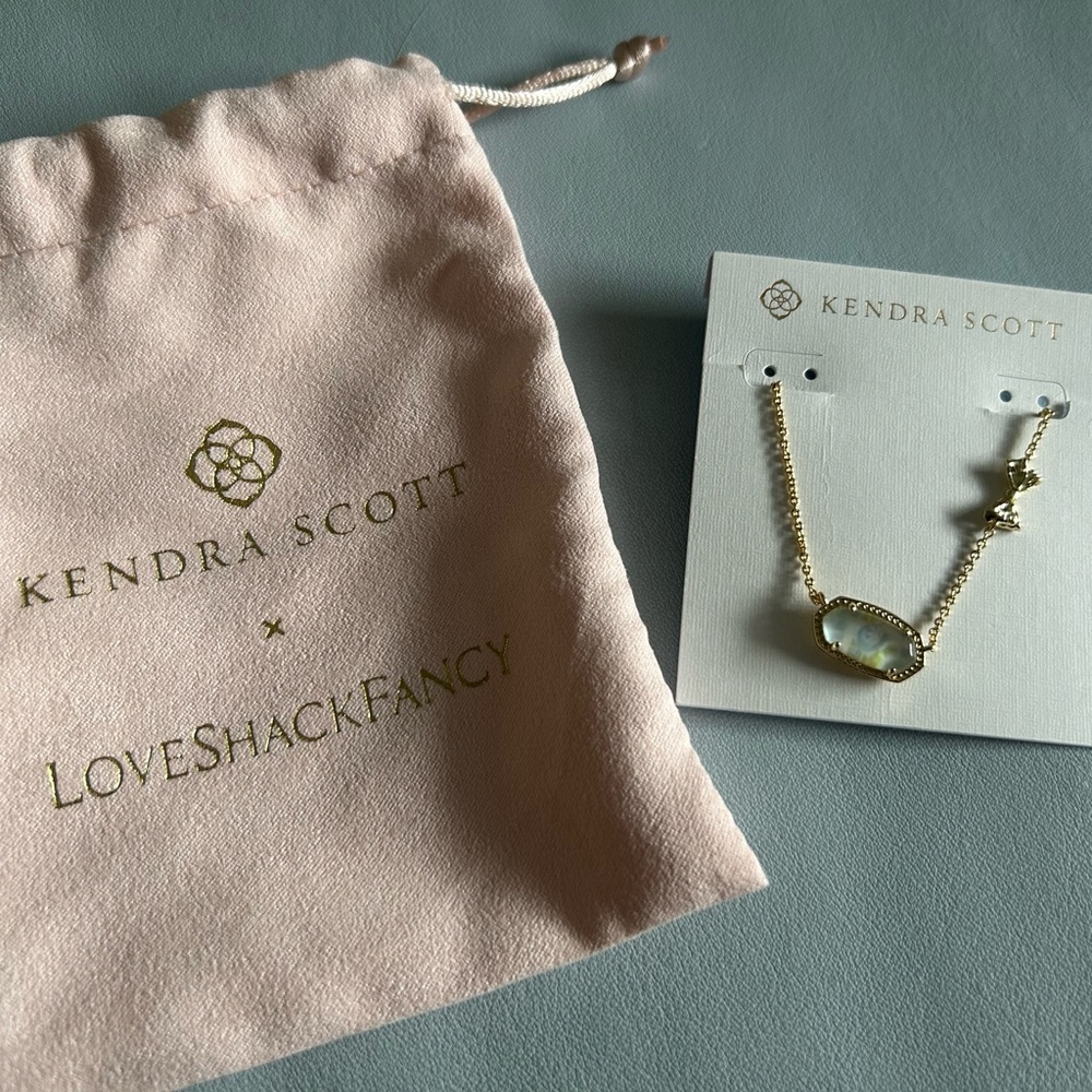 NWT Kendra Scott x Love Shack Fancy gold Elisa necklace